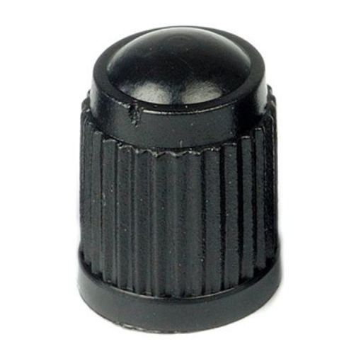 Picture of PLAS. VALVE CAPS BLACK 100/PK