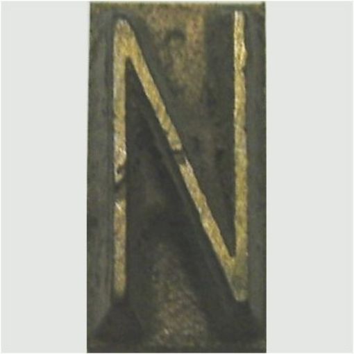 Picture of 1 IN. BRANDER LETTER - N